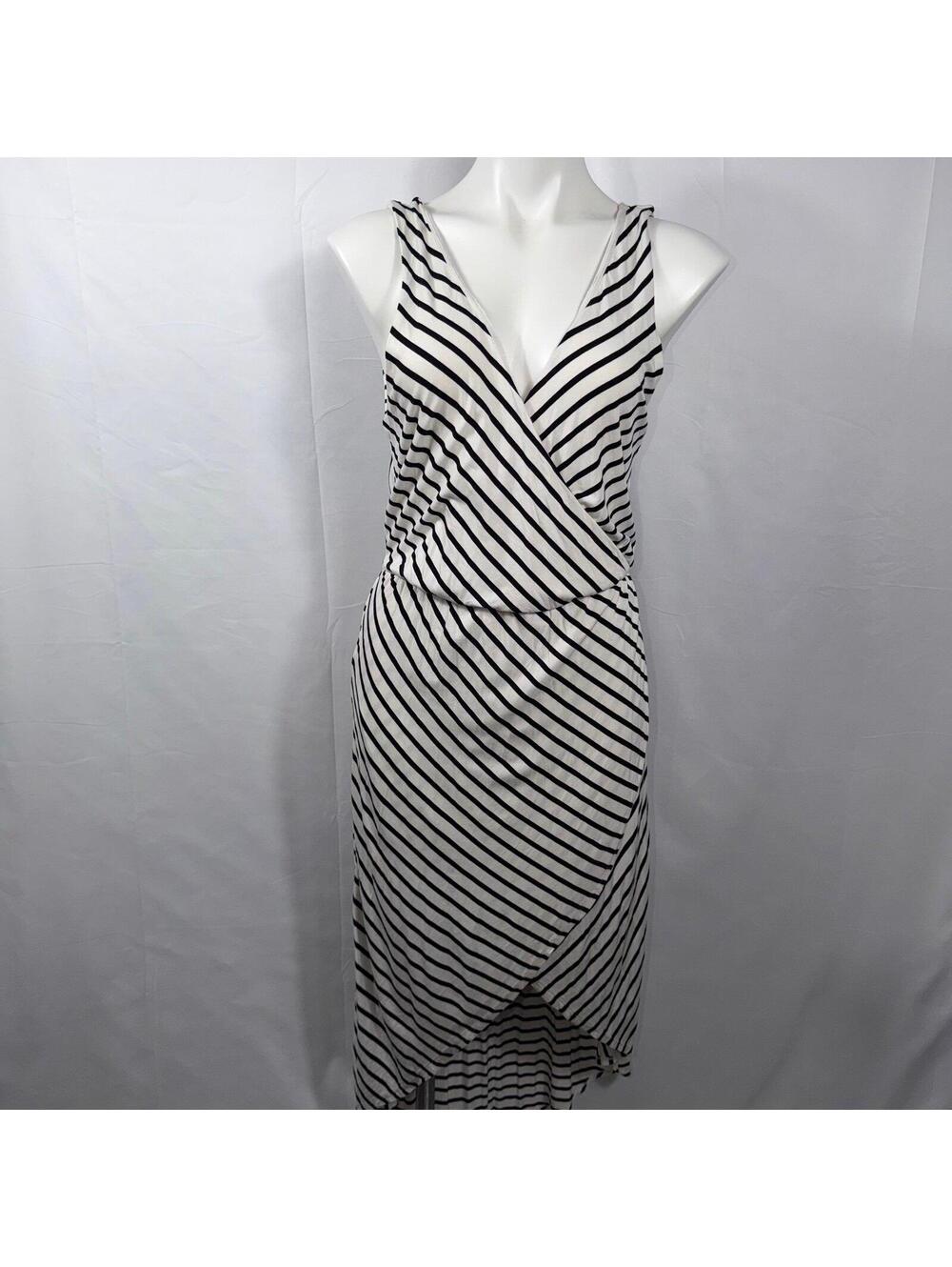 bebe Striped Faux Wrap Dress Size Medium